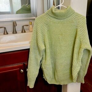 Shein Knitted Sweater, Lime green, size: M in US